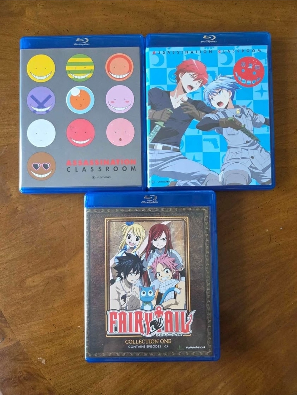 Assassination Classroom & Fairy Tail S1 Blu-ray Anime Sets